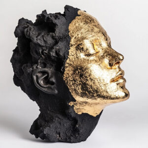 tượng mặt nạ vàng